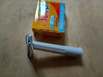 Rasoio di sicurezza Single Edge Yaqi Katana Manico Bachelite+ 100 Shark - Immagine 1 di 4