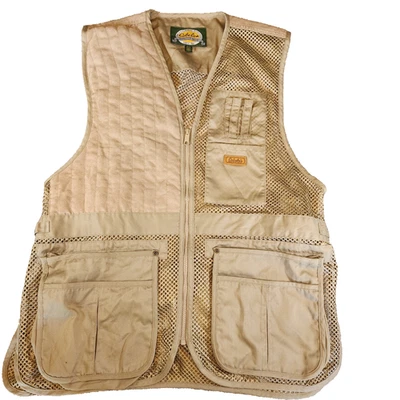 Cabelas Hunting/Shooting Vest Men's  XL Suede Canvas Mesh - Nice - Image 1 of 4