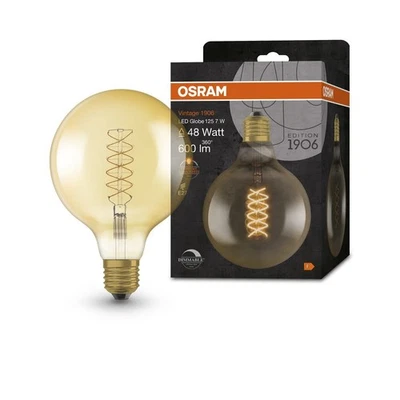 OSRAM Lampada LED Vintage 1906 vetro dorato, 4,8W, 420lm, forma Globo con d iqew - Immagine 1 di 4