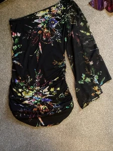 Star By Julien Macdonald Women’s Size 16 Top NWOT Fully Lined One Floaty Sleeve - Picture 1 of 6