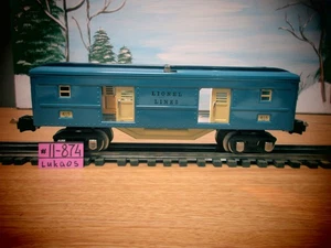 MTH Tinplate Blue Comet 615 BAGGAGE Car W/LIGHT. C-8 NO O.B. - Picture 1 of 10