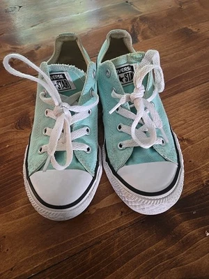 Tenis Converse Chuck Taylor All Star de lona verde menta niños talla 1 Foto 1 de 4