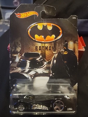 BATMAN Mattel HOT WHEELS ORIGINAL MOVIE "BATMOBILE" DIECAST CAR 2/6 RARE! - Image 1 of 2