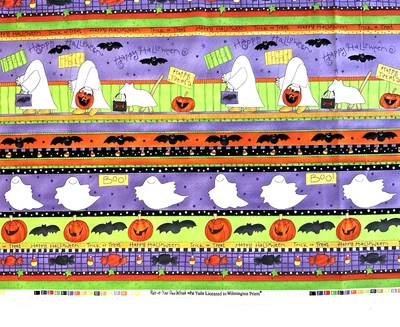 Ride at Your Own Whisk ghost Halloween Fabric 3 yds Wilmington Pat Yuille candy - Image 1 of 4
