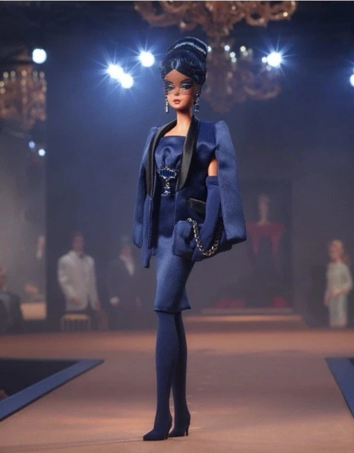 Barbie Signature Sapphire 65th Anniversary Fashion Model Silkstone Doll HRM60