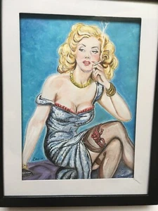 Original Cover Art Reproduktion Gemälde GGA Sleaze Vintage Men’s Crime Magazin - Bild 1 von 8