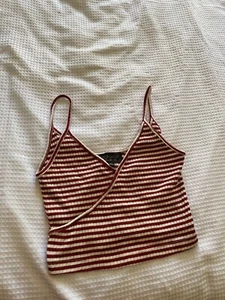 Topshop Striped red and white Vest Top camisole - Picture 1 of 1
