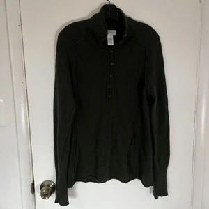 Soft Surroundings Green Angora Cashmere Blend Pullover Sweater Womens Medium - Picture 1 of 6