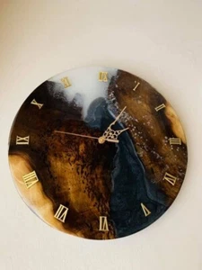 Epoxy Resin River Art Modern Art Handmade Wood Wall Hangings Deco For Office - Picture 1 of 2