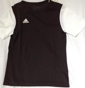 NWT Kids Adidas Estro 19 Soccer Jersey shirt top black white M 11 12 years - Picture 1 of 4