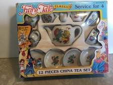 Tea set Fairy Tale classics service for 4 in Mermaid themed 12 pieces from 1992