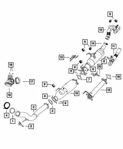 Genuine Mopar 2011-2024 Ram 3500 Rear Exhaust System Hanger Bracket 52122696AF - Изображение 1 из 1