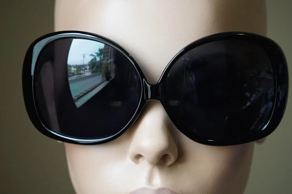 Round Sunglasses Big Oversized XXL Large HUGE Glasses Women FRAME Retro Black