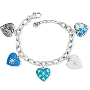 Brighton Amore Shades Hearts Charm Bracelet Style JF9873 MSRP $128 NWT - Picture 1 of 2