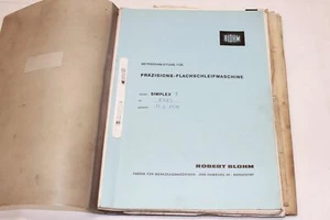 Betriebsanleitung - Flachschleifmaschine Schleifmaschine - BLOHM - SIMPLEX 7 - Bild 1 von 4