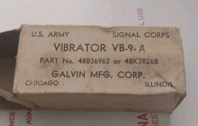 RADIO VIBRADOR COCHE -4 PINES - VIBRADOR VB-9-A- GALVIN MFG. CORP. NUEVO EN CAJA (14) Foto 1 de 4