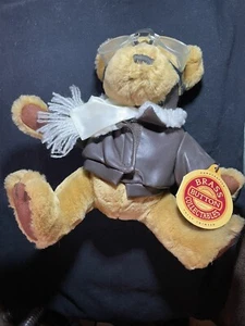 VINTAGE MESSING KNOPF SAMMLERSTÜCKE RADAR DER BÄR DES LANGEN LEBENS MIT ETIKETT TEDDY - Bild 1 von 2