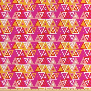 Geometrisch Satin Stoff als Meterware Zusammenfassung Dreieck-Muster - Bild 1 von 11