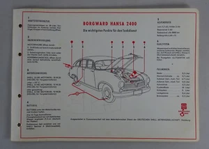 Shell Schmierplan für Borgward Hansa 2400 - Picture 1 of 1