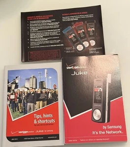 Samsung Juke Manual Books Verizon VINTAGE (No Phone) - Picture 1 of 3