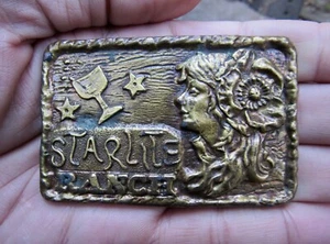 De Colección STARLITE RANCH Hebilla de Cinturón DAMA Burdel SEXO Carson City ART Nouveau RARO EN MUY BUENA CONDICIÓN+ - Imagen 1 de 4