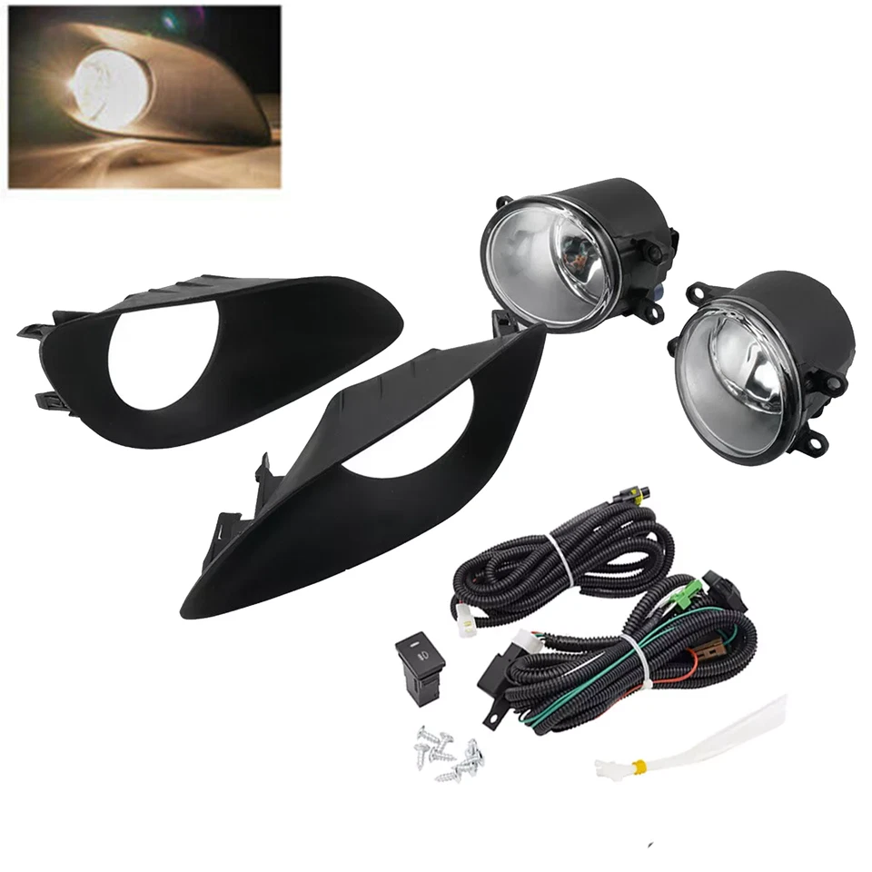 Kit de faros antiniebla de parachoques para Toyota Yaris sedán 2007 2008 2009 2010 2011 Foto 1 de 4
