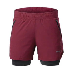 Men's Cycling Short 2-in-1 Running Training Pant Breathable Quick Dry Sweatpants - Picture 1 of 18