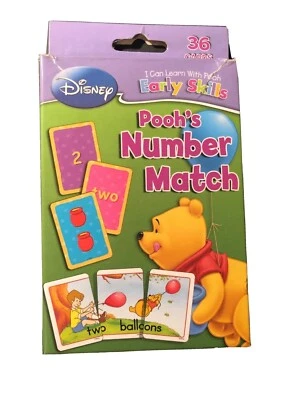 迪士尼幼儿园早期技能小熊维尼数字比赛带36张卡 — 第 1/4 张图片