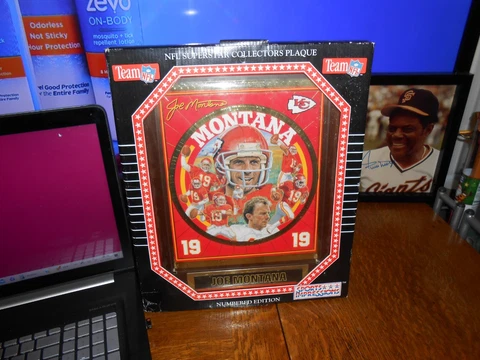 SPORTS IMPRESSIONS SUPERSTAR PLAQUE JOE MONTANA NUMBERED EDITION BRAND NEW FR SH Cover