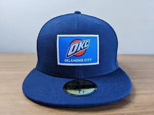 Mens New Era 59Fifty OKC Oklahoma City Thunder Hat Cap Fitted Sz 7 1/8 - Picture 1 of 11