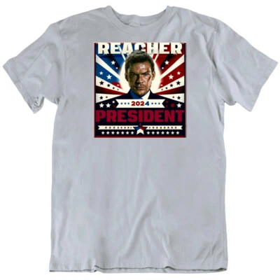 Camiseta Parodia Elecciones Presidenciales Reacher 2024 Estados Unidos Foto 1 de 4