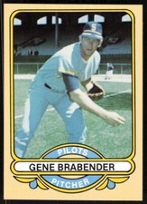 1983 Galasso 1969 Seattle Pilots #43 Gene Brabender   - FREE SHIPPING