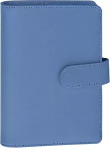 Antner A6 Notebook Binder Refillable 6 Ring Budget Cover Glitter Blue - Picture 1 of 7