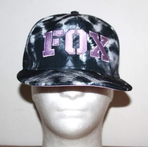 Fox Head Racing Free Fallin Baseball Cap Adjustable Hat Black Magenta Tie Dye - Picture 1 of 6