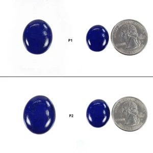 Cabujón de piedras preciosas 100 % naturales LAPISLÁZULI forma ovalada 1 pieza para hacer joyas - Imagen 1 de 3