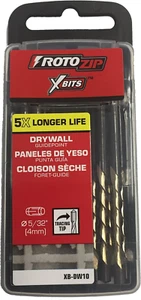 X-Bits for Drywall Routers Roto Tools - 5/32" Guide-Point Cutout Bits 10-Pack - Picture 1 of 2