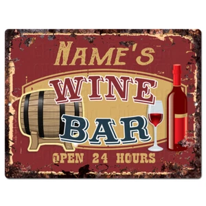 PP4229 WINE BAR NAME'S Custom Personalized Chic Sign Decor Funny Gift - Picture 1 of 1