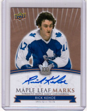 RICK KEHOE 17/18 Upper Deck Centennial Maple Leaf Marks Autograph Signed #MLM-KE