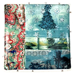 Tracy Porter Certified Intl Poetic Wanderlust Holiday Plates 8.5" Sq Set of 2 - Picture 1 of 7