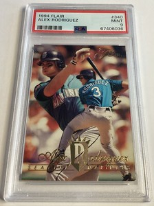 Alex Rodriguez 1994 Flair Baseball Rookie Card Graded PSA 9 Mint RC #340