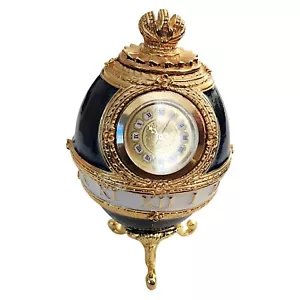 MINT - Joan Rivers Imperial Treasures The Timepiece Enamel Faberge Egg Clock - Picture 1 of 12