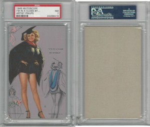 W424-2b Mutoscope, Artist Pin-Up Girls, 1945, I'm in A Class By, PSA 7 NM
