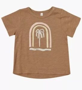 Rylee + Cru Palm Tree Graphic T-Shirt Camel Tan Sz 18-24M NWT - Picture 1 of 5
