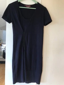 comptoir des cotonniers cotton angora navy jumper dress small 8 10 - Picture 1 of 6