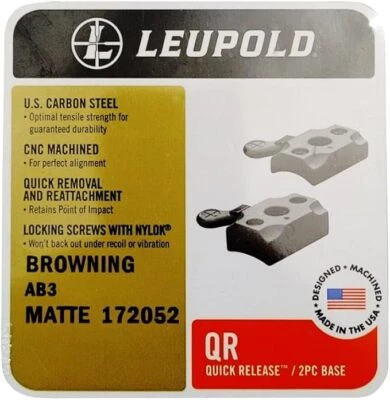 Sistema de montaje mate Leupold Browning AB3 de liberación rápida (QR) 172052 Foto 1 de 4