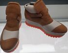 Camper Women's Girl's Wedge Shoe Boots Trainers 40 Braun Leather Touch Fastener