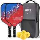 A11N HyperFeather R Pickleball Paddles Set of 2 Rackets with 4 Outdoor Balls ...