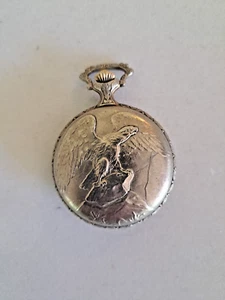 Majestime Bicentennial Pocket Watch Swiss 17 Jewels Eagle Liberty Bell Watch - Picture 1 of 5