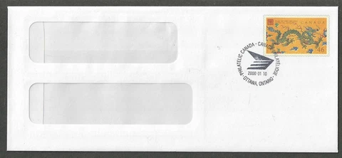 2000 Lunar New Year of the Dragon Postal Window Stationery Limited FDC Cover