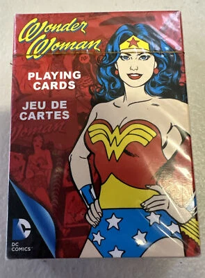 WONDER WOMAN RETRO - PLAYING CARD DECK - 52 CARDS NEW - JUSTICE LEAGUE 52296 - Image 1 of 3